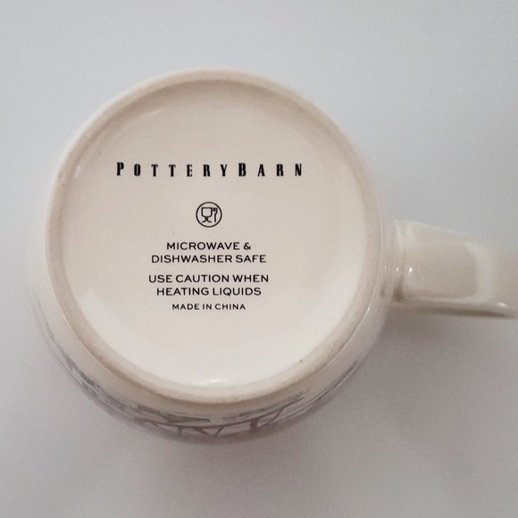 NEW RARE Pottery Set of 4 Pottery Barn Nostalgic Santa Mugs 10.75 OZ Stoneware - Picture 9 of 11